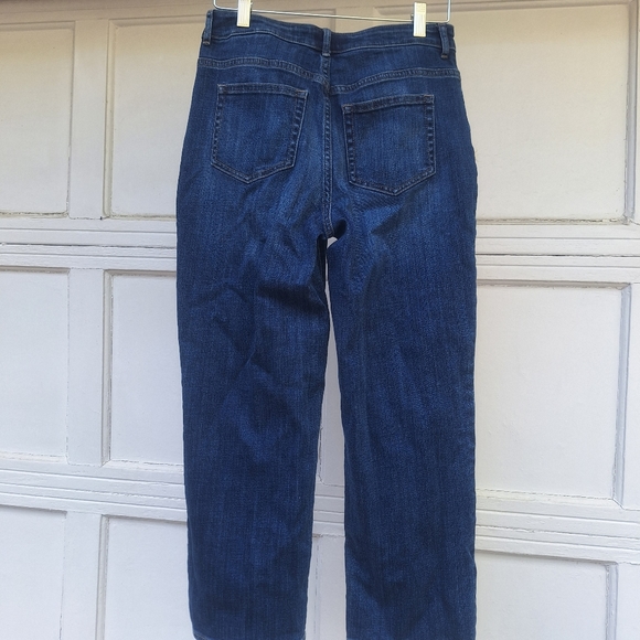 Boyfriend Jeans Floral Print Daisy Patch Coastal Cowgirl Embroidery Stitch 4 - Picture 7 of 16